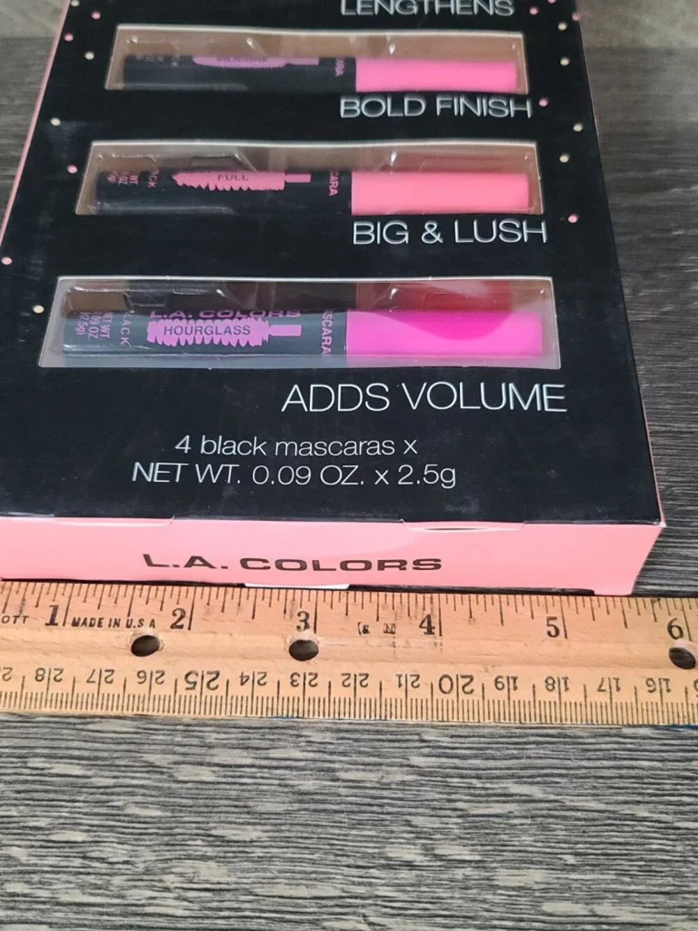 New L.A. COLORS Black Mascara Mix 4 Piece Set